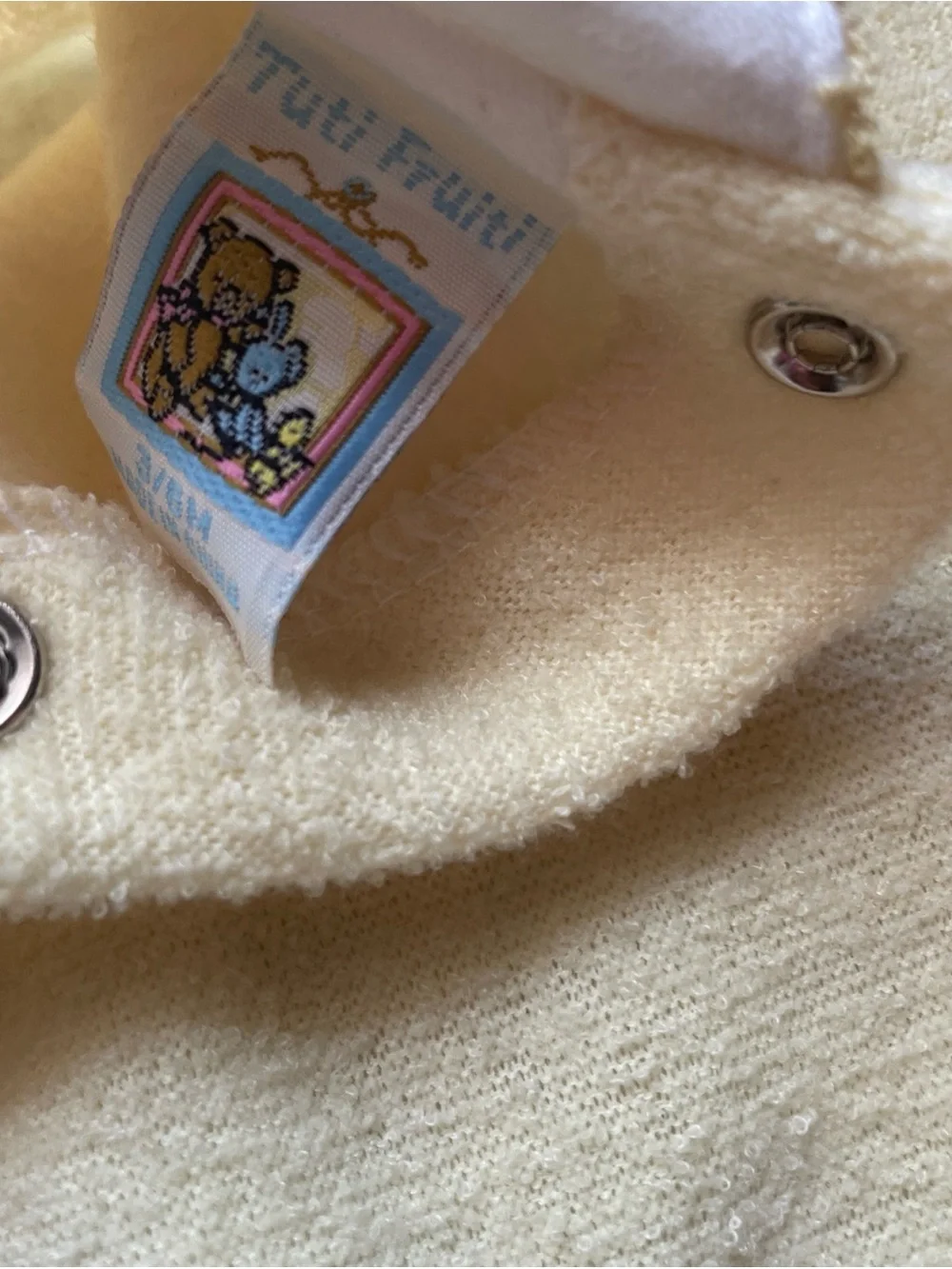 Laura Ashley Yellow and White Heart Appliqué Footie and tutifruiti sweater vtg